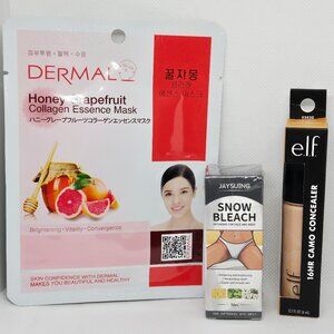 Beauty Bundle NEW Dermal Mask, Snow Bleach & Elf 16HR Camo Concealer Tan Sand